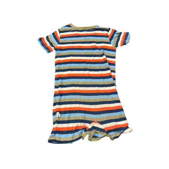 Kozi & Co Baby Romper 2T Striped Short Sleeve Bamboo Outfit With Snap Closures & - Picture 2 of 6